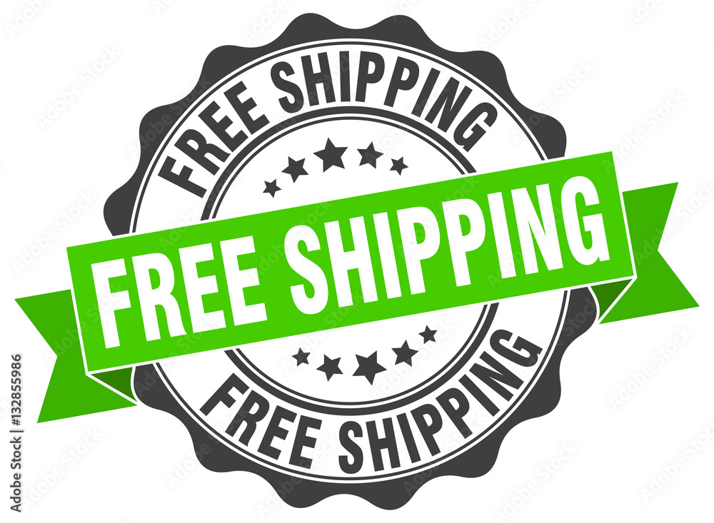 free shipping stamp. sign. seal
