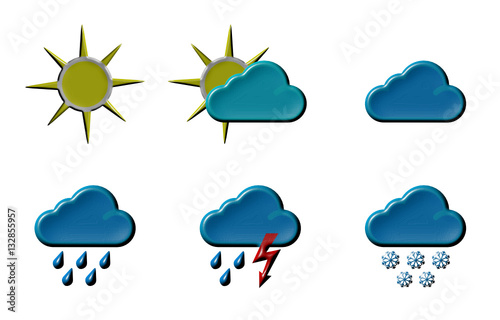 zestaw ikon pogodowych
