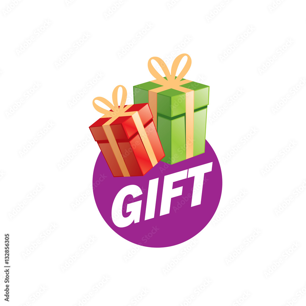 vector logo box with gifts vector logo box with gifts