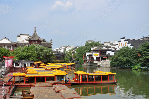 Nanjing Confucius Temple (Fuzi Miao) on the bank of Qinhuai River, Nanjing, Jiangsu Province, China. The Temple go back to AD 1034. photo