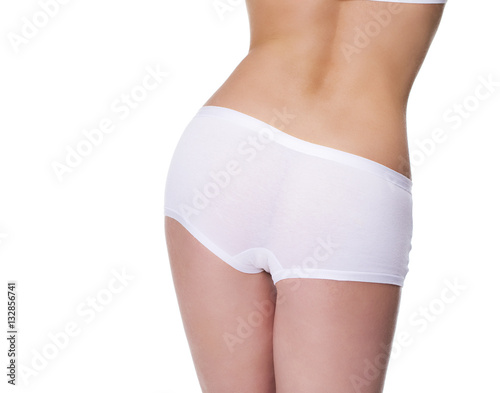 Body part white fitness underwear