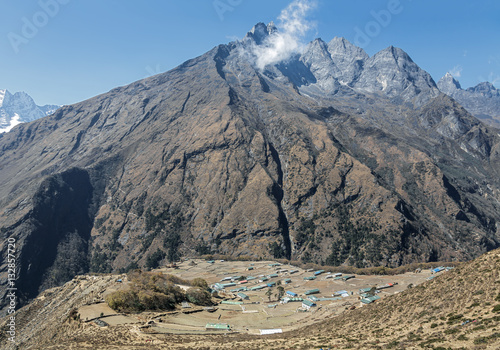 Ganeral view of the Phortse village - Everest region, Nepal, Himalayas photo