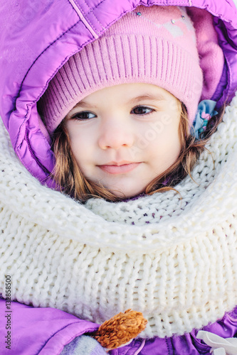 Portrait of cute little gir...
