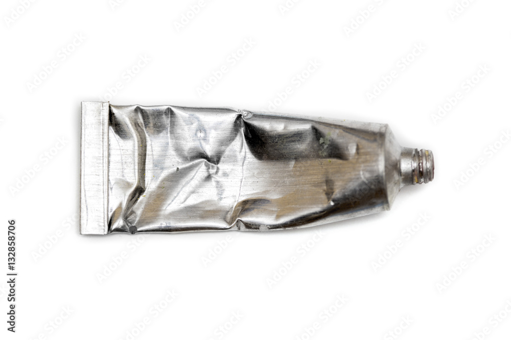 Fototapeta premium Tube of watercolor isolated on white background