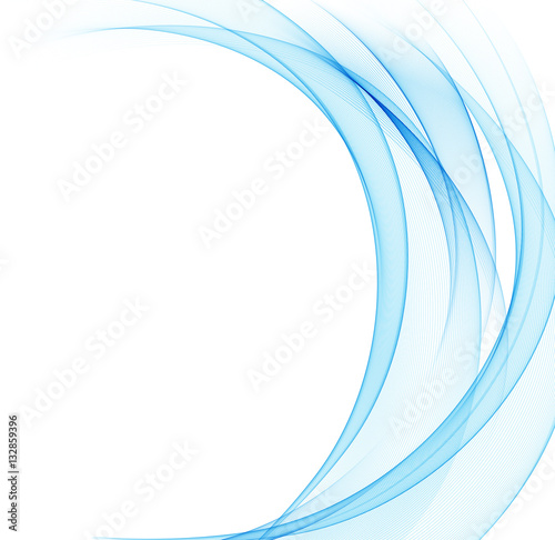 Abstract vector background, blue wavy