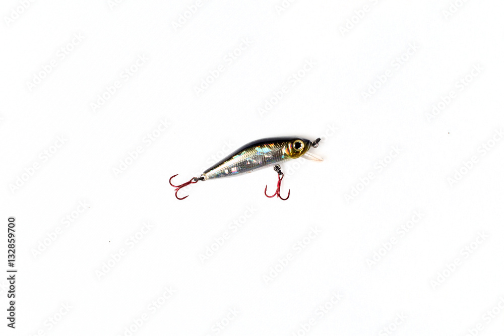 Fishing lure isolated on white. Wobbler in three color. Fishing lure isolated on white. Wobbler in three color.