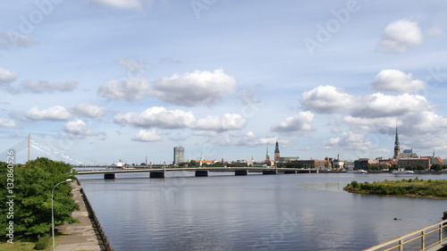 Panorama of the city. The river Daugava. Riga, Latvia © Alexander