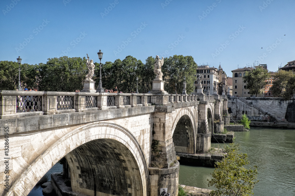 Bridge of San Angelo. Rome, Italy
