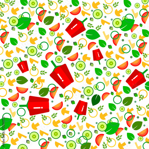 salad vector illustration healthy food tomato organic 