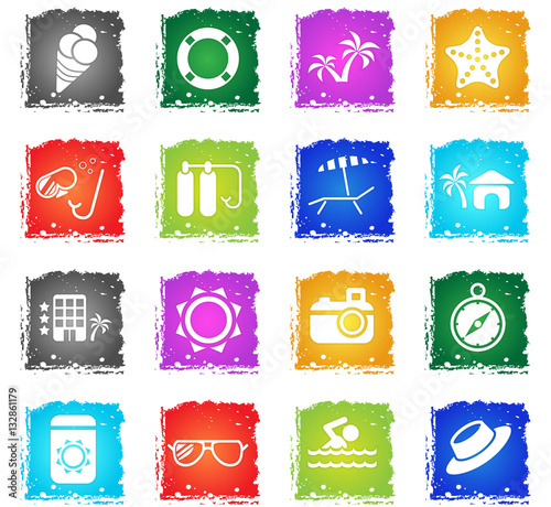 Beach simply icons