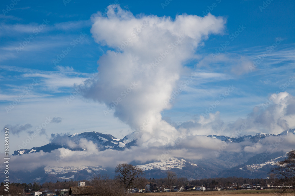 Wolkenformation über Vorarlberg