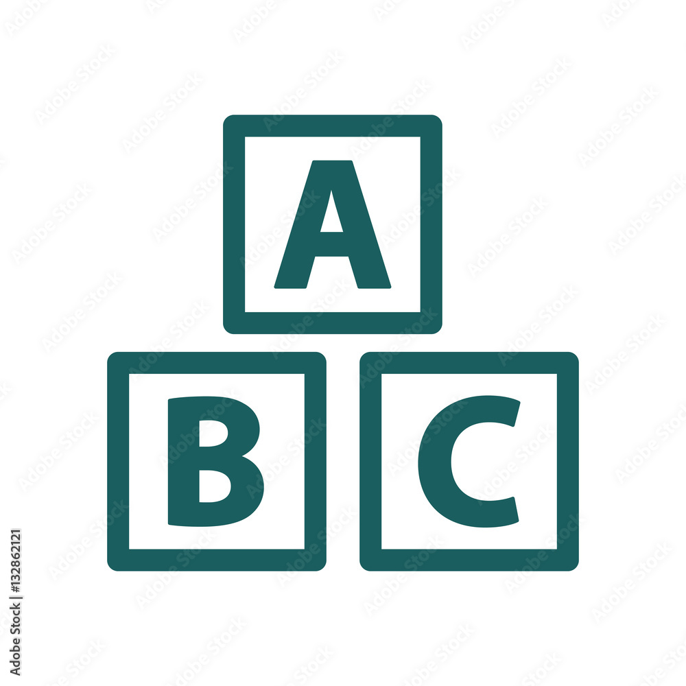 abc icon on white background abc icon on white background