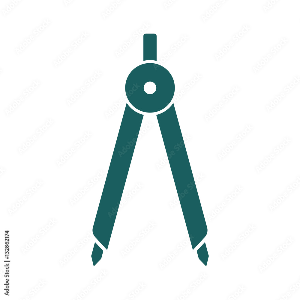 compass divider icon on white background compass divider icon on white background