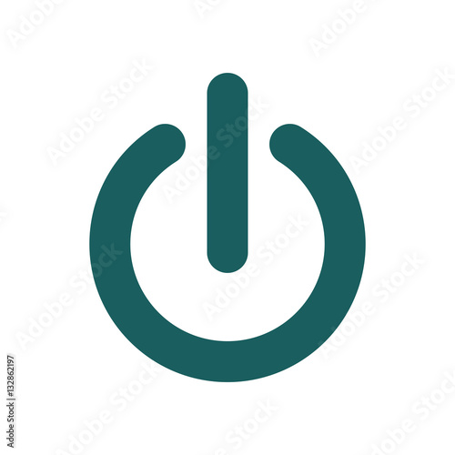 on off power button switch icon on white background