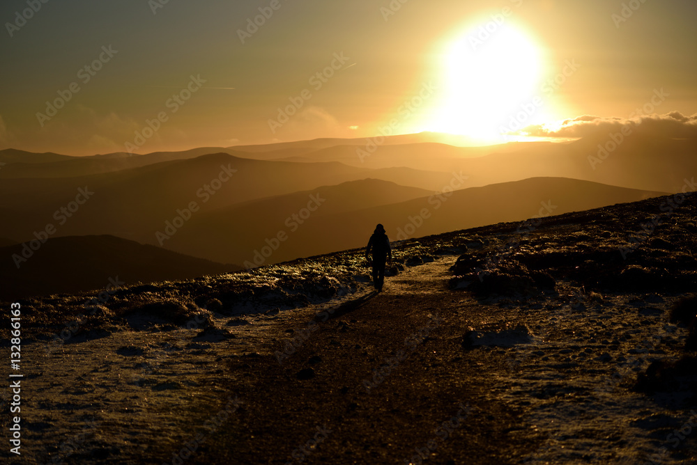 lonely hiker - Wicklow Mountains - Ireland