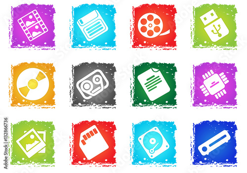 Information carriers icons