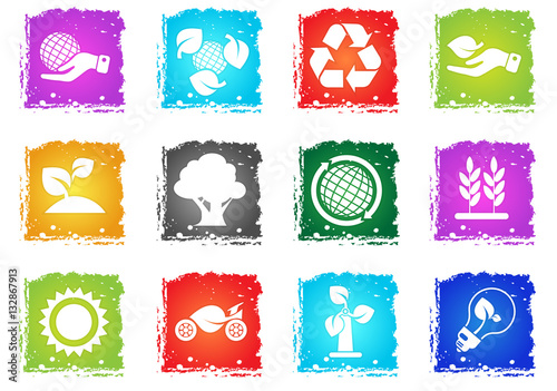 Ecology and recycle icons