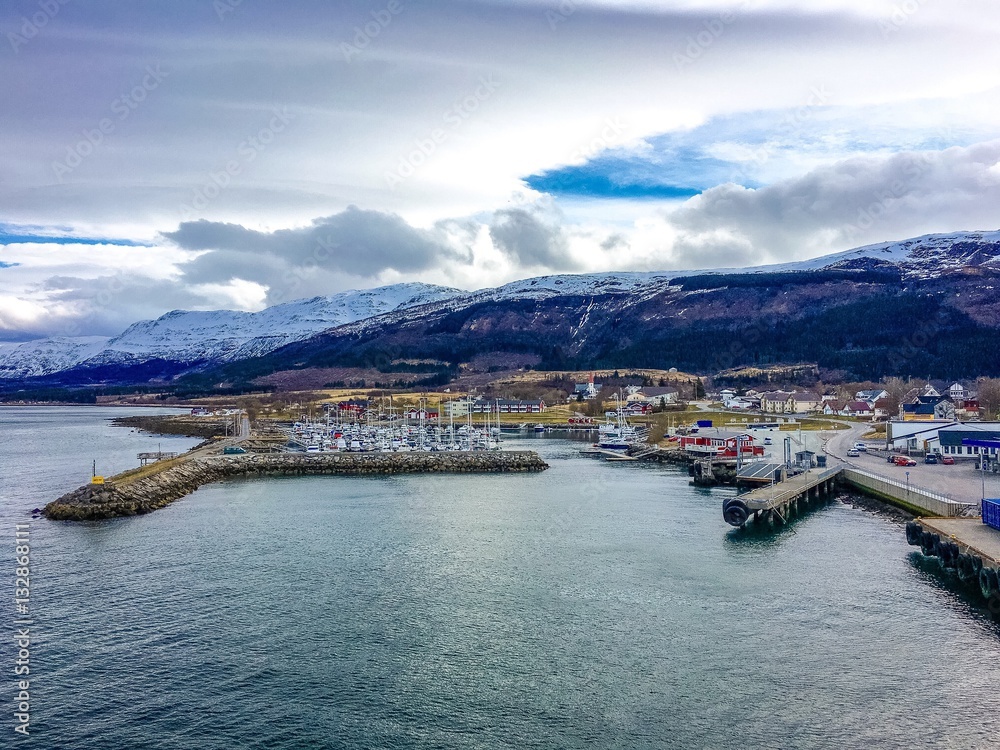 The village of Nesna in Nordland county, Norway.