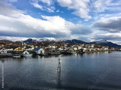 The city of Bronnoysund in northern Norway.