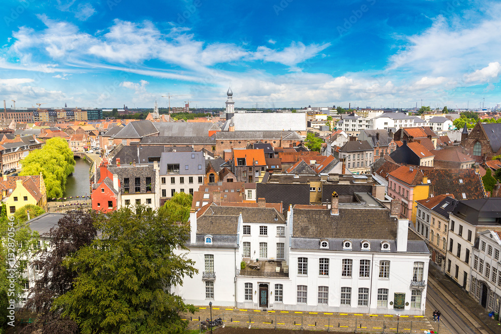 Obraz premium Panoramic view of Gent