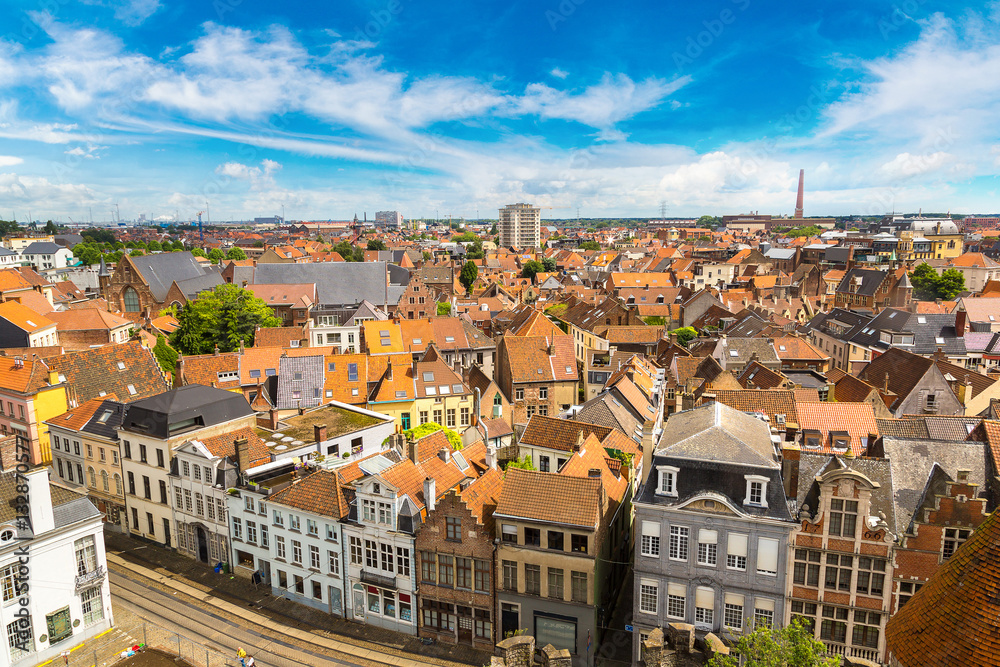 Panoramic view of Gent