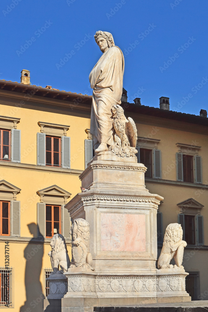 monument Dante Alighieri at Piazza Santa Croce, Florence