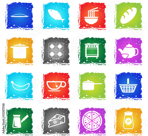 Food and kitchen simply icons