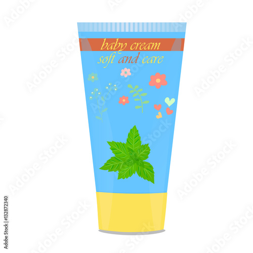Baby cream tube with kids design