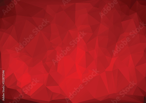 Polygonal red background.