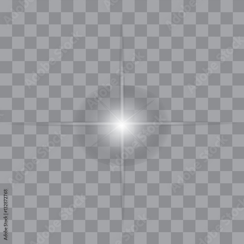 Set of glowing light effects with transparency  isolated on black background vector. Glare  rays  stars.
