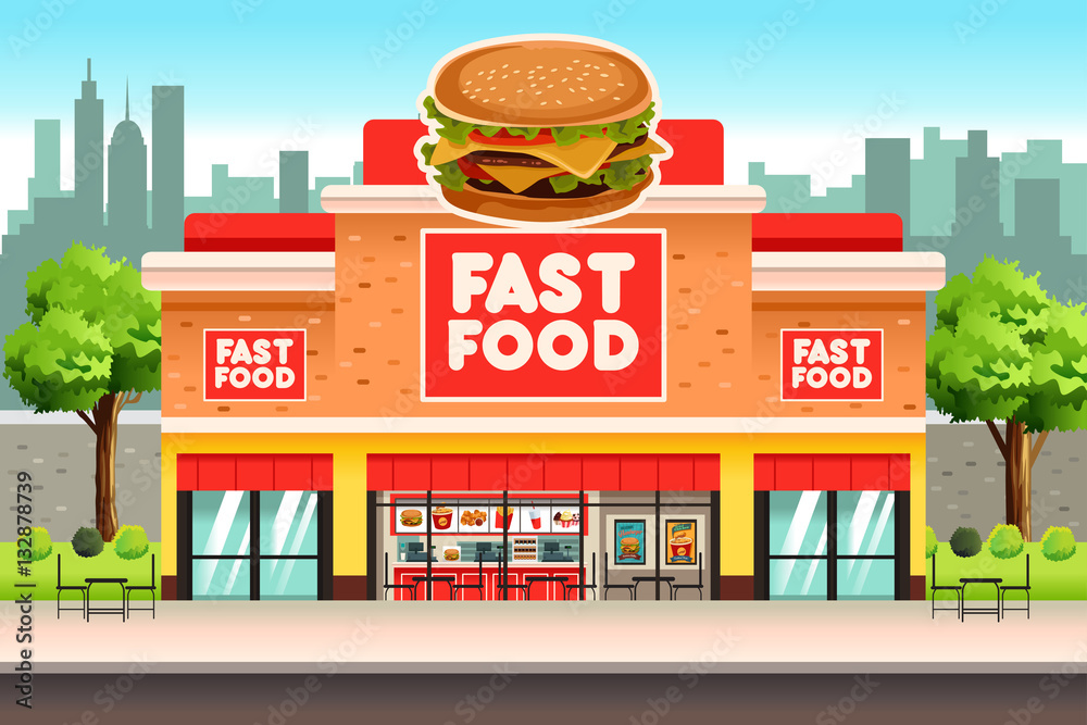 Fast Food Restaurant Stock Vector Adobe Stock Fast Food Restaurant Stock Vector Adobe Stock