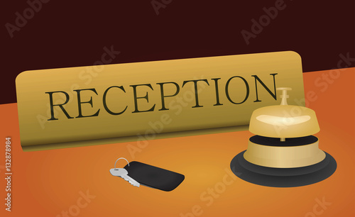 Hotel reception vector