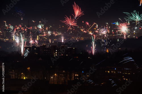 Canvas Print Silvester 2016/2017 über Essen