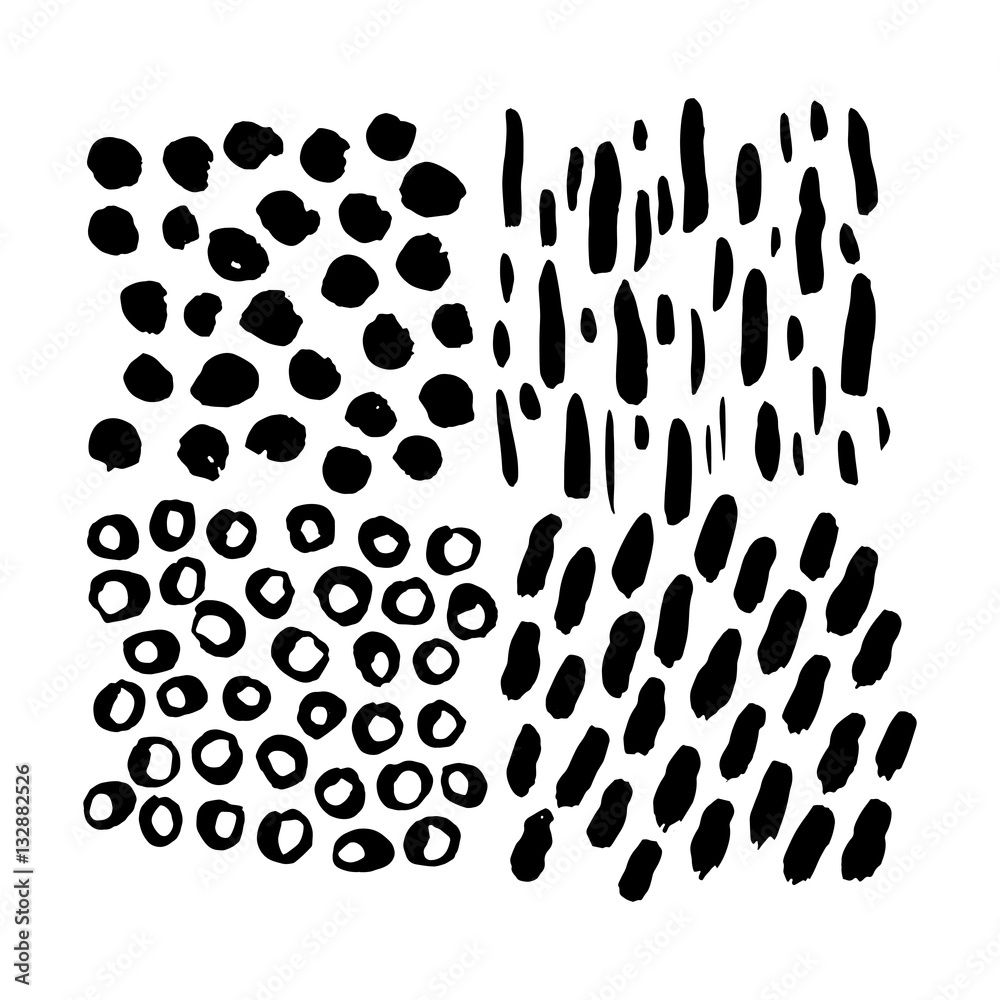 Grunge Hand Drawn Brush Elements Grunge Hand Drawn Brush Elements