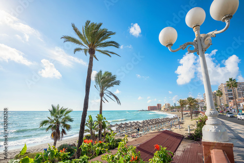 Bild auf Leinwand Benalmadena beach. Malaga, Andalusia, Spain
