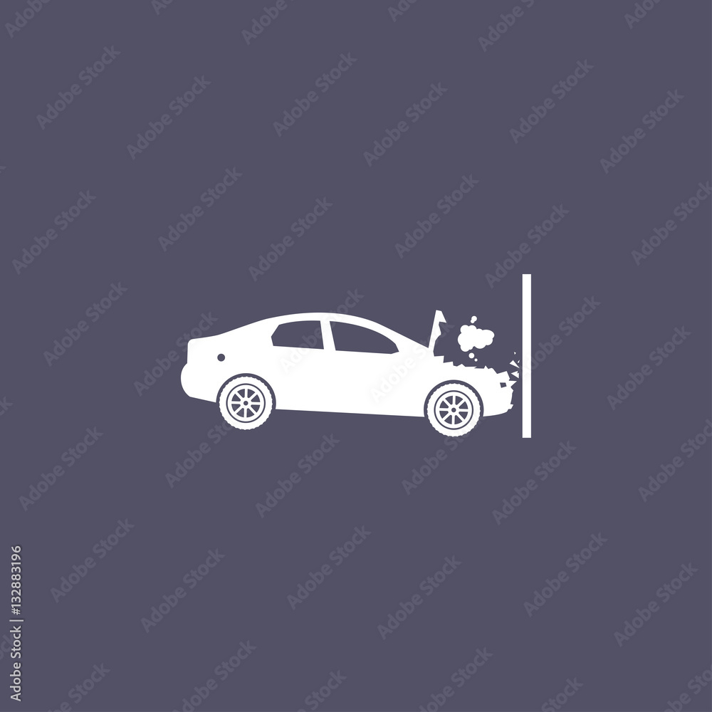 crashed car icon crashed car icon