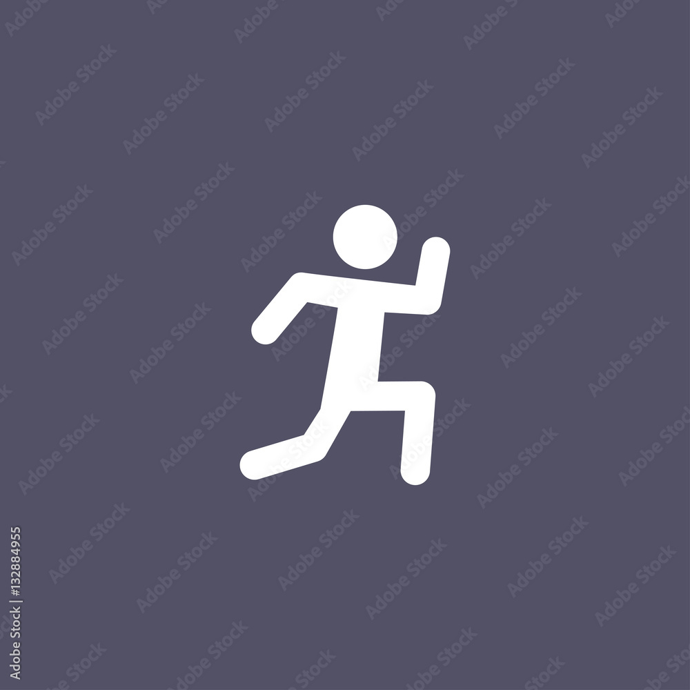 simple run icon design