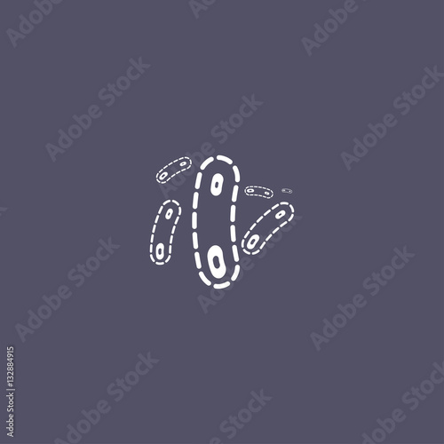 bacteria icon. virus sign