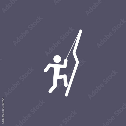 simple climber icon design
