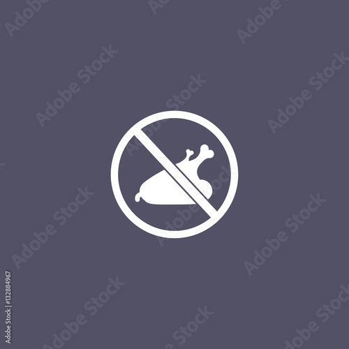 chicken forbidden icon design
