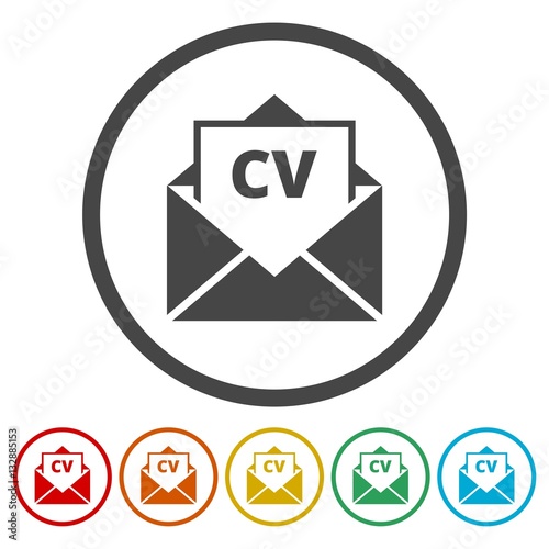 CV icon, CV resume icon 