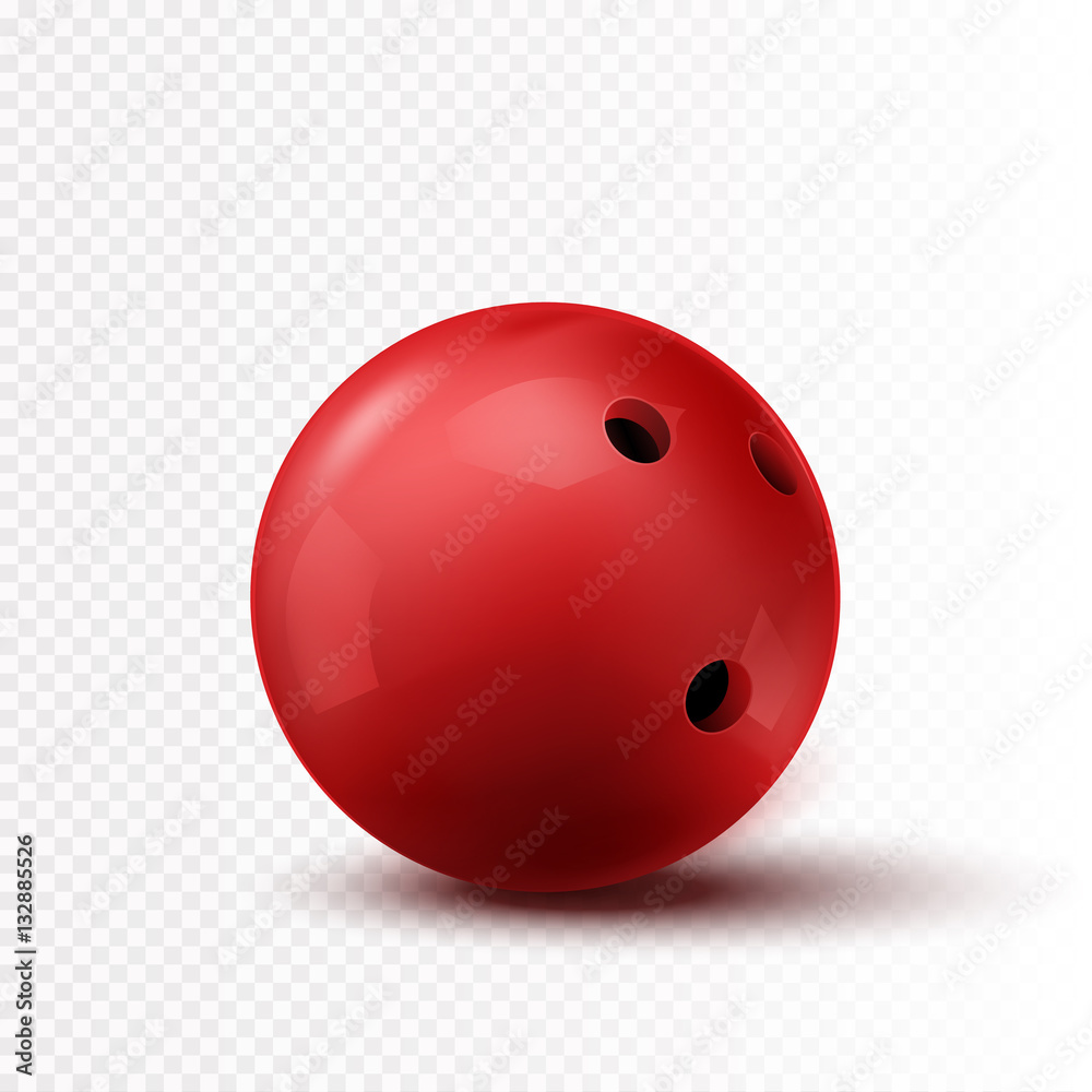 Red Bowling Ball isolated on transparent background. Vector Stock Vector |  Adobe Stock