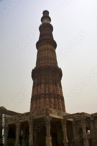 Qutab Minar with Base Delhi India