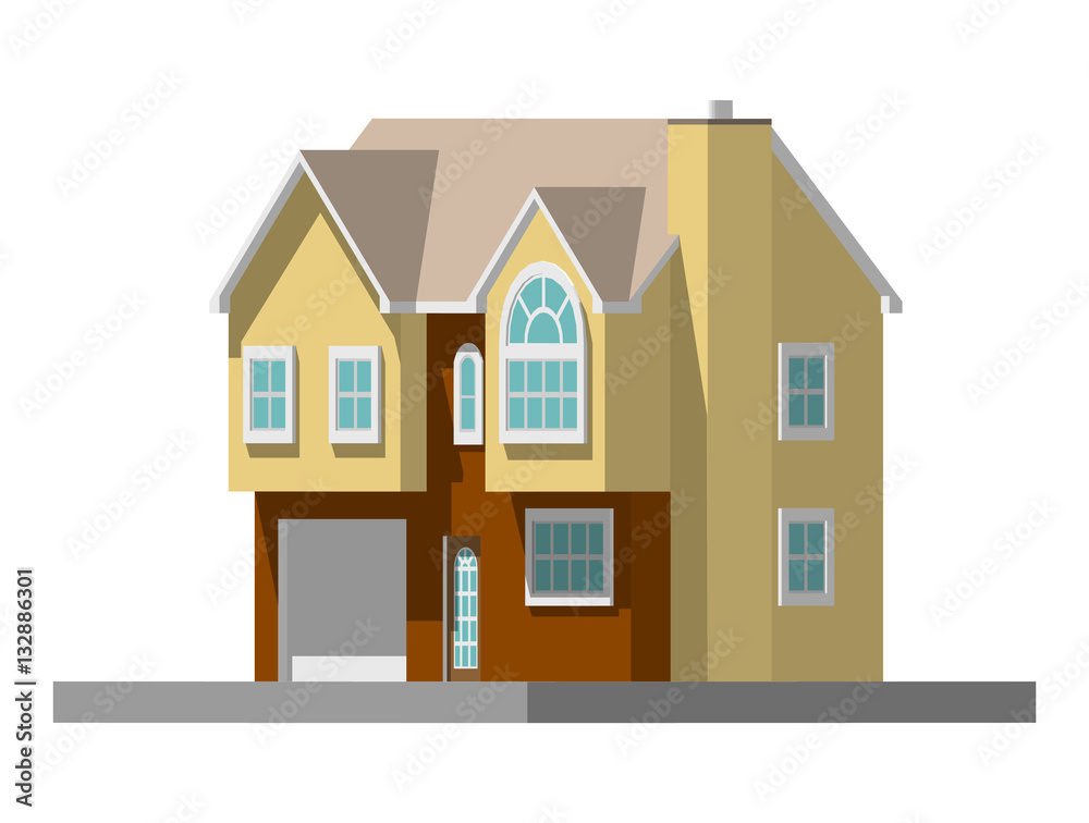 image of a private house. vector illustration image of a private house. vector illustration