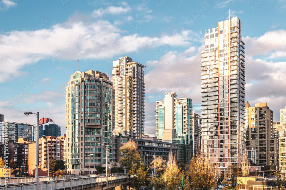 Fototapeta premium Downtown Vancouver at Fall in BC, Canada