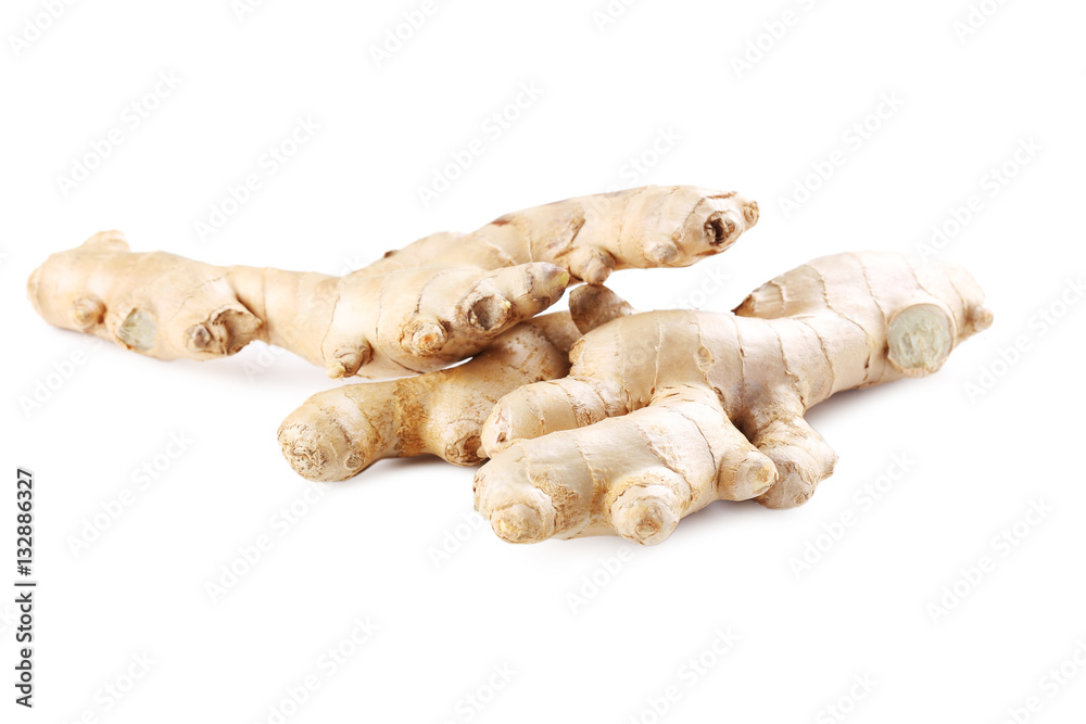 Ginger root isolated on a white