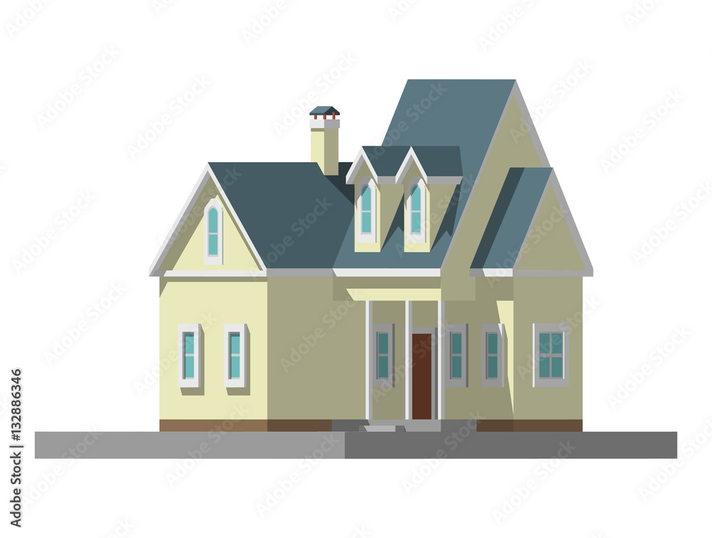 image of a private house. vector illustration image of a private house. vector illustration