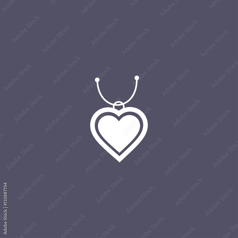 heart necklace icon heart necklace icon
