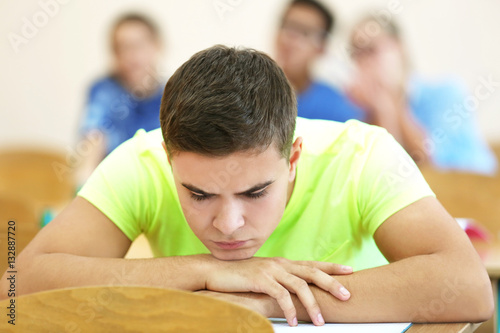 Student with group of class...