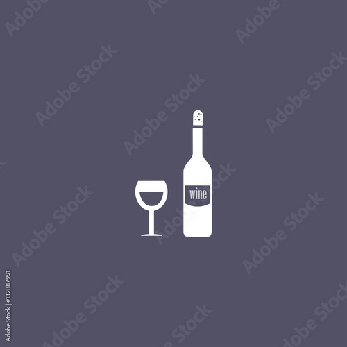 a bottle of wine and a glass icon